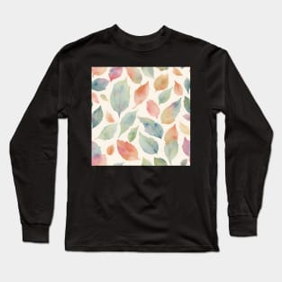 Watercolor Leaves Long Sleeve T-Shirt